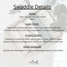 Load image into Gallery viewer, XL GREEN FLORALS SWADDLE