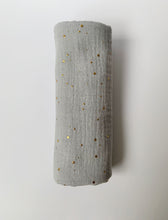 Load image into Gallery viewer, SILVER GOLD SPECKLED (Muslin/Swaddle)