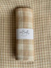 Load image into Gallery viewer, XL OAT GINGHAM SWADDLE

